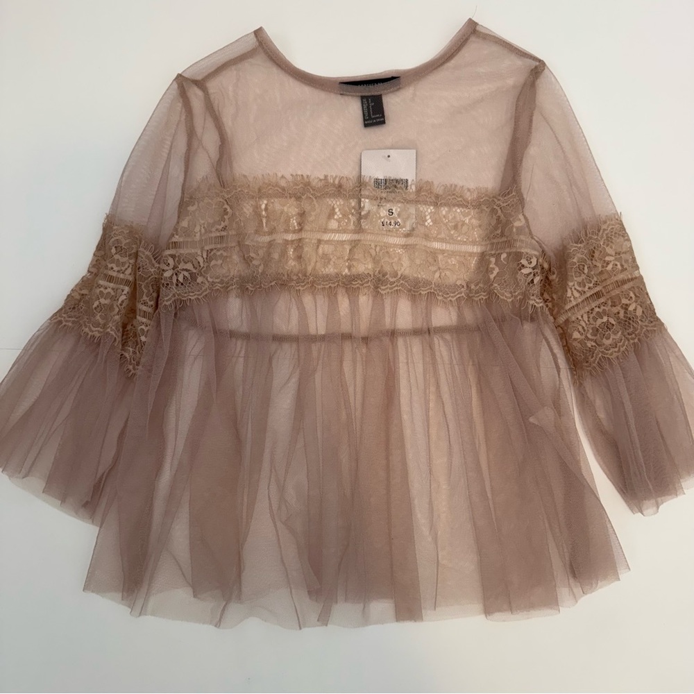 Forever 21 Pink Mesh Top
